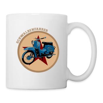 Schwalbe Simson Moped DDR Suhl KR51 Geschenk - Tasse - Weiß - Rechts
