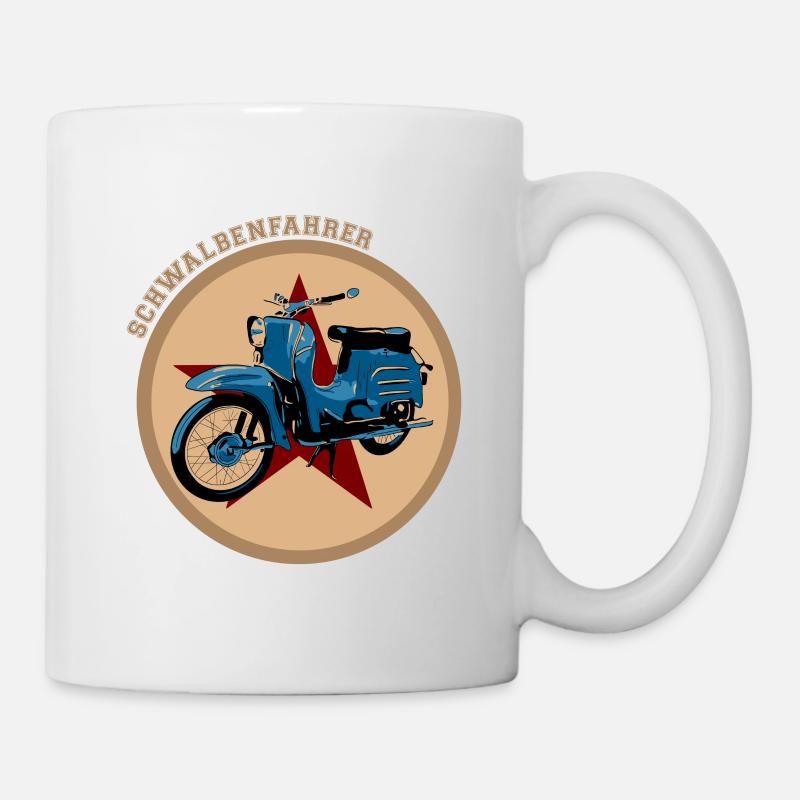 Schwalbe Simson Moped DDR Suhl KR51 Geschenk - Tasse - Weiß