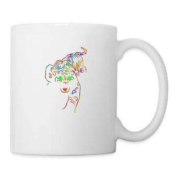 Tiger Katze Tier Raubkatze Geschenk Katzen - Tasse - Weiß - Rechts