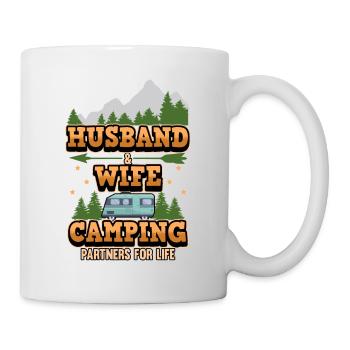 Camping mari femme disant camping cadeau - Mug blanc - blanc - Droite