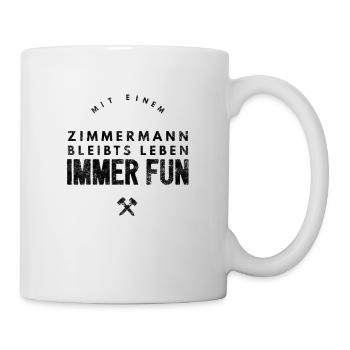 Zimmermann Freund Ehemann Geschenke - Tasse - Weiß - Rechts