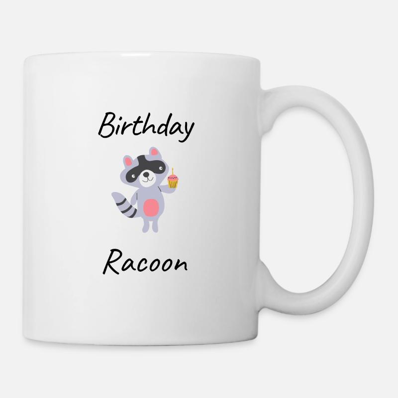 Birthday racoon - Mug - white