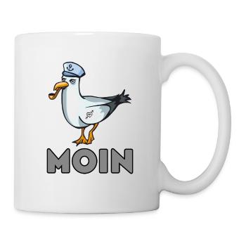Hamburg Moin Matrose Möwe Geschenkidee Norddeutsch - Tasse - Weiß - Rechts