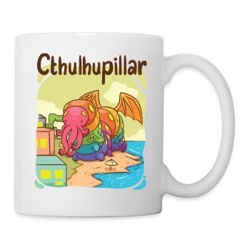 Cthulhupillar visits New Innsmouth - Mug - white - Right