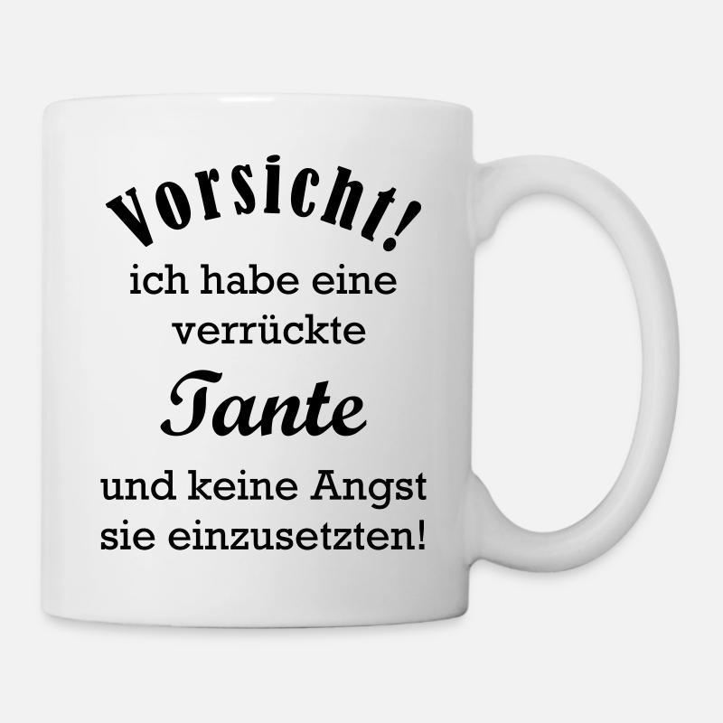 VORSICHTcrazyTante - Tasse - Weiß