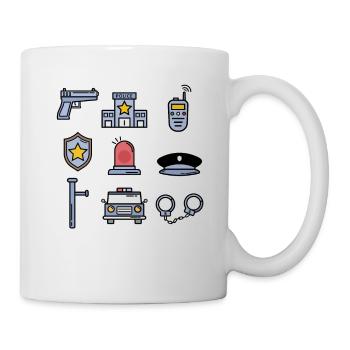 Polizei Sammlung Kinder Polizist Cop Geschenk - Tasse - Weiß - Rechts