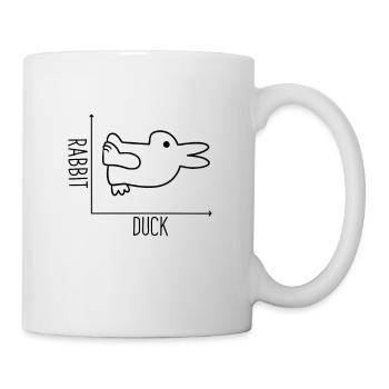 Duck x rabbit graph irony - Mug - white - Right
