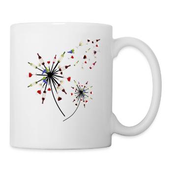 Wein Pusteblume Löwenzahn Weinliebhaber Geschenk - Tasse - Weiß - Rechts