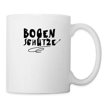 Bogenschütze Bogenschießen Bogen Pfeil - Tasse - Weiß - Rechts