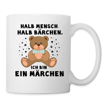 half human half bear I'm a fairy tale - Mug - white - Right