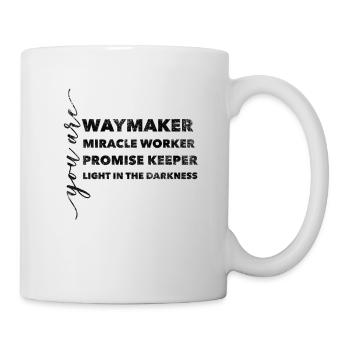 Waymaker Miracle Worker Promise Christlich Glaube - Tasse - Weiß - Rechts