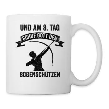 Bogenschießen Bogen Pfeil Bogenschützen Geschenkid - Tasse - Weiß - Rechts