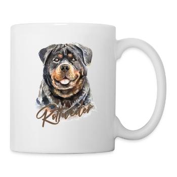 Rottweiler Hund Geschenkidee - Tasse - Weiß - Rechts