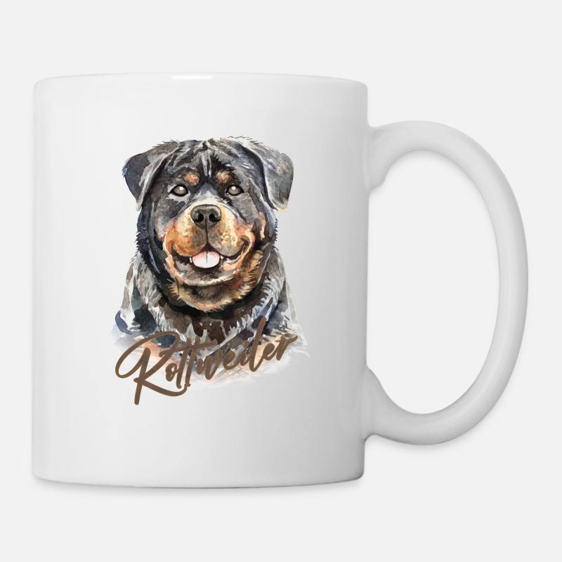 Idée cadeau chien Rottweiler - Mug blanc - blanc