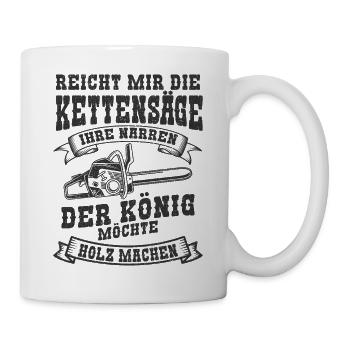 Holzfäller - Tasse - Weiß - Rechts