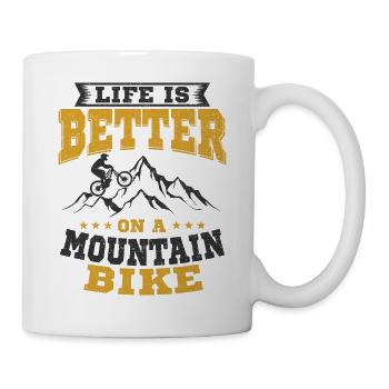 vélo de montagne - Mug blanc - blanc - Droite