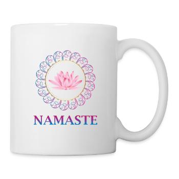Namaste Lotus Blüte - Tasse - Weiß - Rechts