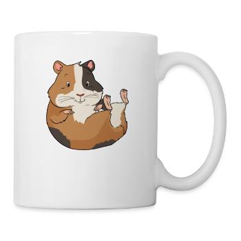 Cochon d'Inde drôle sur le dos et se détendre - Mug blanc - blanc - Droite
