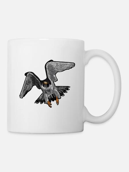 Falknerei Greifvogel Geschenk für Falken Freunde - Tasse - Weiß