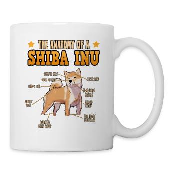 Dog Shiba Inus Dog Lover Anatomy Gift - Mug - white - Right