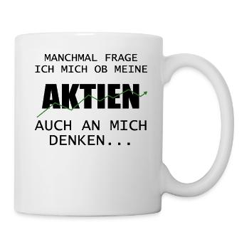 Aktien Spruch Aktienmarkt Investor Geschenk - Tasse - Weiß - Rechts