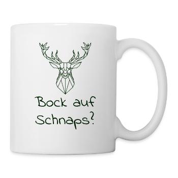 Schnaps trinken Spruch - Tasse - Weiß - Rechts