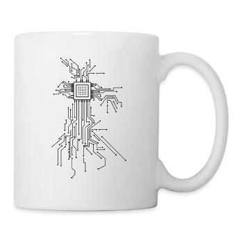 CPU Heart Computer Programmer Gift Design - Tasse - Weiß - Rechts
