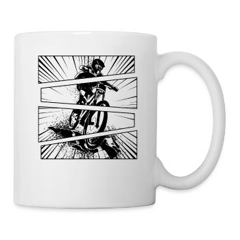 Vélo sport VTT tout-terrain split - Mug blanc - blanc - Droite