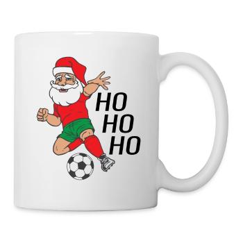 Santa Claus Santa Claus plays soccer Ho Ho Ho - Mug - white - Right