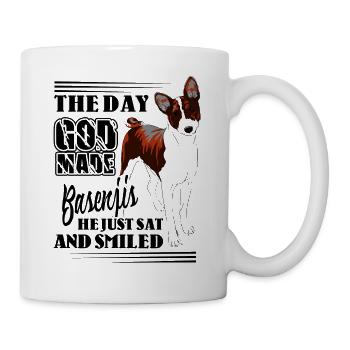 The Day God Made Basenjis He Just Sat And Smiled - Mug - white - Right
