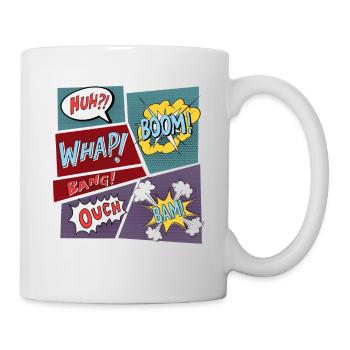 Comic Superhelden Comicbücher Kinder Geschenk - Tasse - Weiß - Rechts