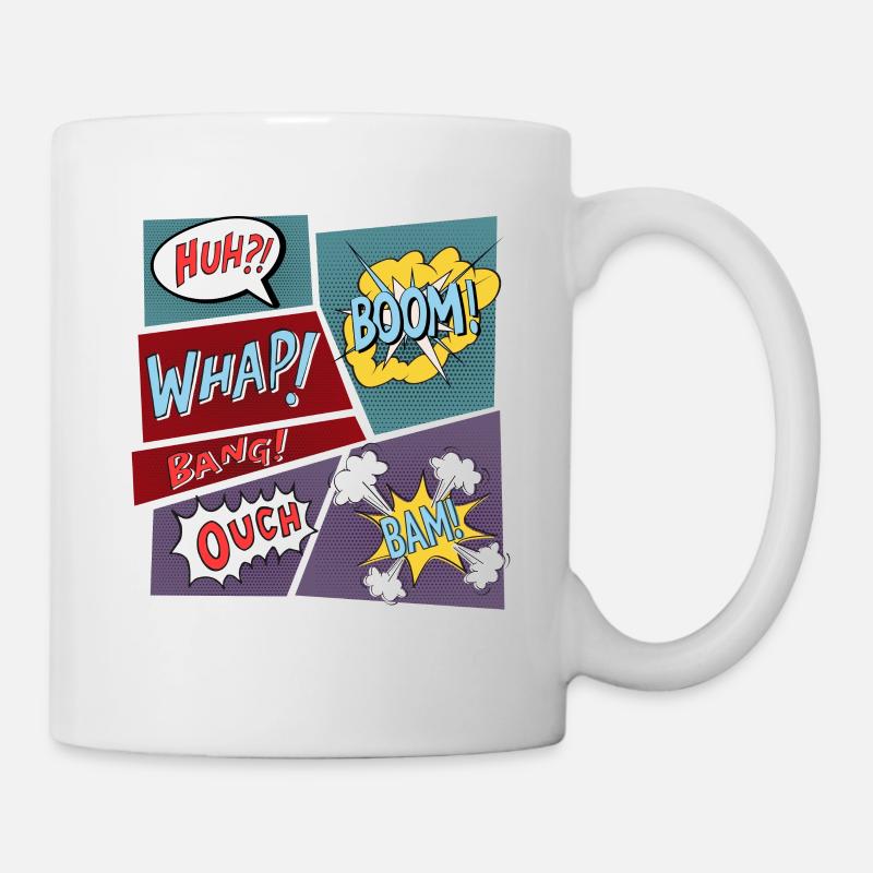 Comic Superhelden Comicbücher Kinder Geschenk - Tasse - Weiß