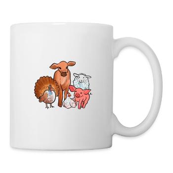 Vegan For The Animals Vegan and Activist Gift - Mug - white - Right
