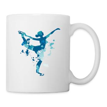 Eiskunstlauf splash - Tasse - Weiß - Rechts