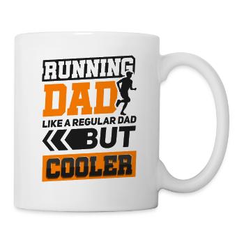 Running dad like a regular dad but cool jogger - Mug - white - Right