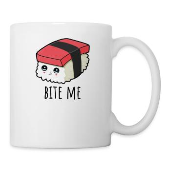 Kawaii Sushi Funny Bite Me - Tasse - Weiß - Rechts