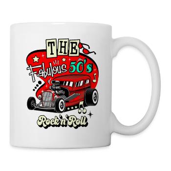 Rockabilly Vintage Rocker Rock N Roll Musik - Tasse - Weiß - Rechts