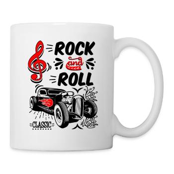 Rockabilly Autos Vintage Rocker Rock N Roll - Tasse - Weiß - Rechts