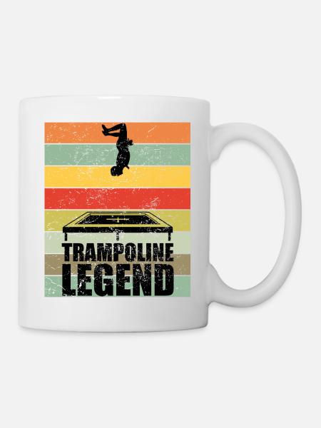 Trampoline Legend Trampolin Sprung Retro Geschenk - Tasse - Weiß