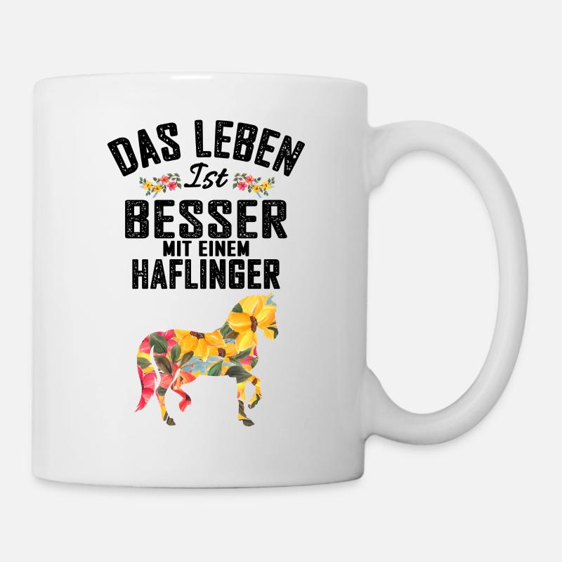 Haflinger Pferd - Tasse - Weiß