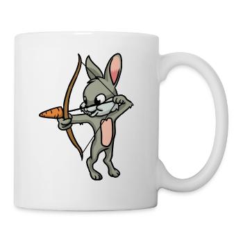 Archery Rabbit Arrow And Bow Carrot Sport - Mug - white - Right
