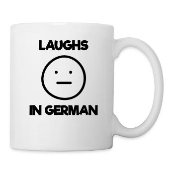 Lachen Meme Deutschland Deutsch Emoticon Geschenk - Tasse - Weiß - Rechts