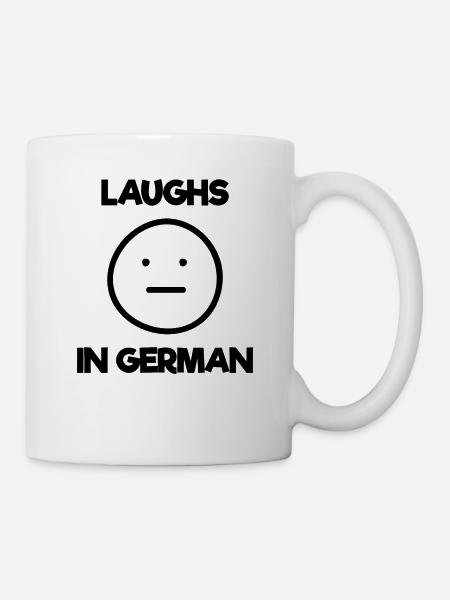 Laughter Meme Germany German Emoticon Gift - Mug - white