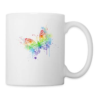 Rainbow butterfly - Mug - white - Right