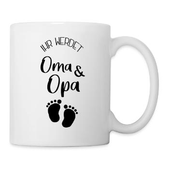 Ihr werdet Oma und Opa | Nachwuchs verkünden - Tasse - Weiß - Rechts