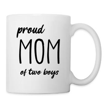 Proud mom of 2 boys - Mug - white - Right