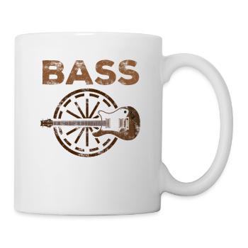 Bass Gitarre Cooler Bassist Bassisten Musiker - Tasse - Weiß - Rechts