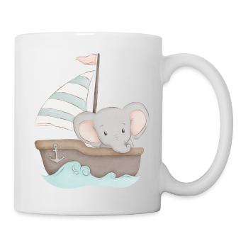 Baby Elefant Boot - Tasse - Weiß - Rechts