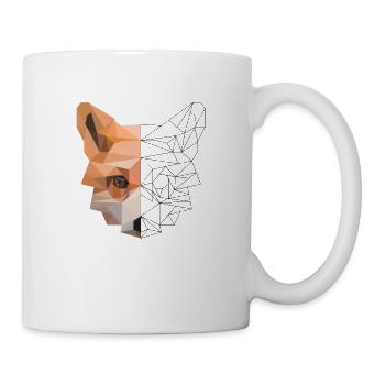 Fuchs Polygon - Rotfuchs Füchse Natur - Tasse - Weiß - Rechts