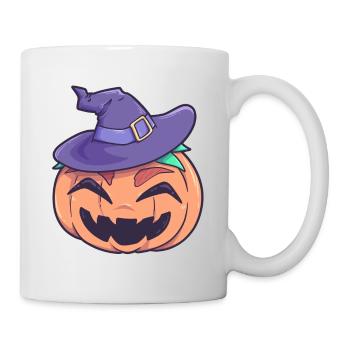 Kürbis Hexe Halloween Monster - Tasse - Weiß - Rechts